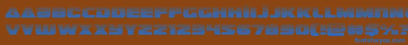 guardian2grad Font – Blue Fonts on Brown Background