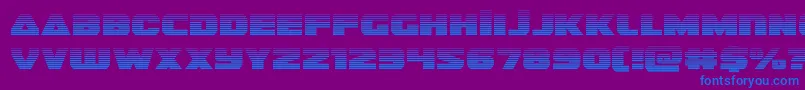 guardian2grad-Schriftart – Blaue Schriften auf violettem Hintergrund