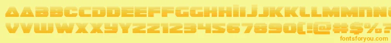 guardian2grad Font – Orange Fonts on Yellow Background