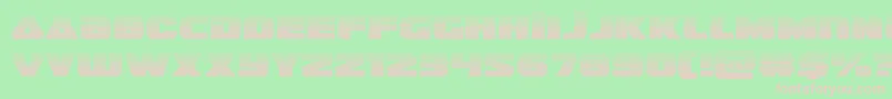 guardian2grad-Schriftart – Rosa Schriften auf grünem Hintergrund