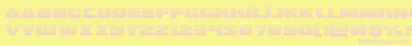 guardian2grad Font – Pink Fonts on Yellow Background