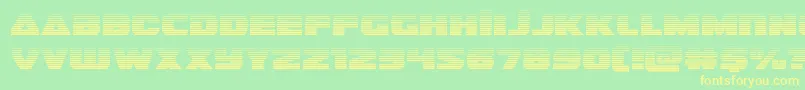 guardian2grad-fontti – keltaiset fontit vihreällä taustalla