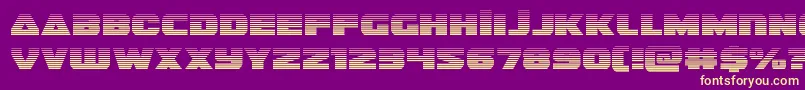 guardian2grad Font – Yellow Fonts on Purple Background