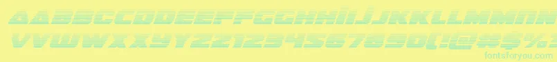 guardian2gradital Font – Green Fonts on Yellow Background
