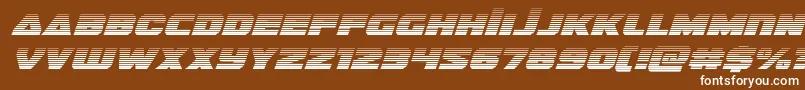 guardian2gradital Font – White Fonts on Brown Background