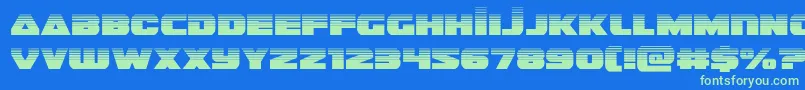 Шрифт guardian2half – зелёные шрифты на синем фоне