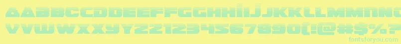 guardian2half Font – Green Fonts on Yellow Background