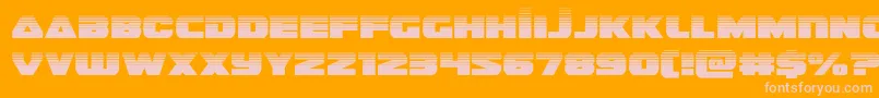 フォントguardian2half – オレンジの背景にピンクのフォント