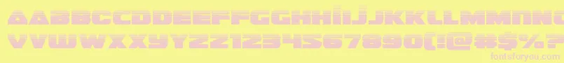 guardian2half Font – Pink Fonts on Yellow Background