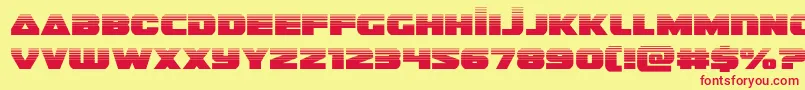 Шрифт guardian2half – красные шрифты на жёлтом фоне