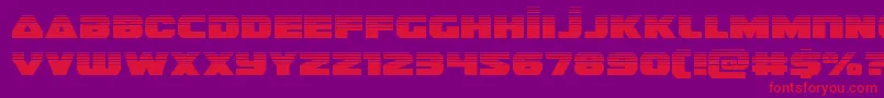フォントguardian2half – 紫の背景に赤い文字