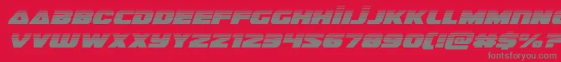 Czcionka guardian2halfital – szare czcionki na czerwonym tle