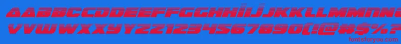 guardian2halfital Font – Red Fonts on Blue Background