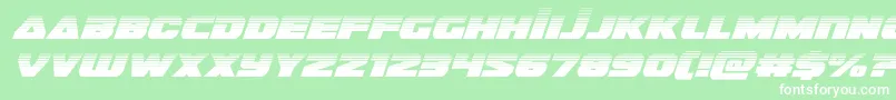 guardian2halfital Font – White Fonts on Green Background