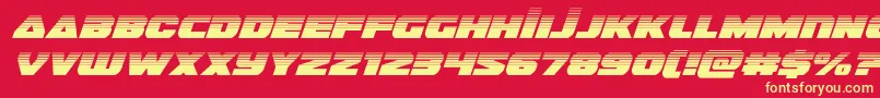 guardian2halfital Font – Yellow Fonts on Red Background
