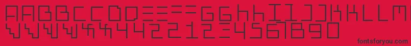 Genotypiprototype Font – Black Fonts on Red Background