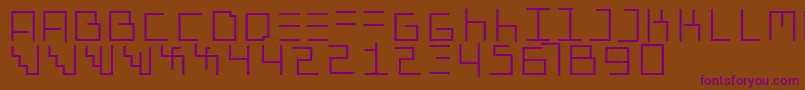 Genotypiprototype-fontti – violetit fontit ruskealla taustalla