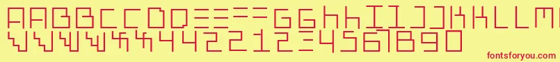 Genotypiprototype Font – Red Fonts on Yellow Background