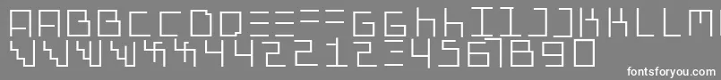 フォントGenotypiprototype – 灰色の背景に白い文字