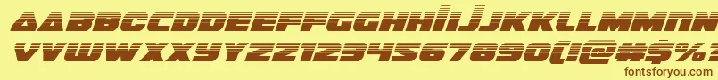 guardian2halfital-fontti – ruskeat fontit keltaisella taustalla