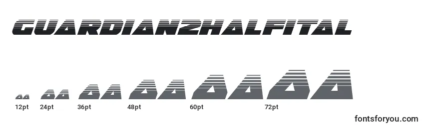 Размеры шрифта Guardian2halfital (128680)