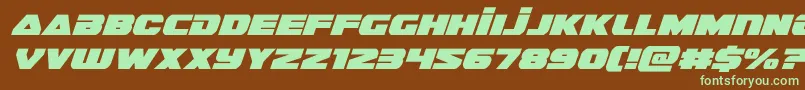 guardian2ital-fontti – vihreät fontit ruskealla taustalla