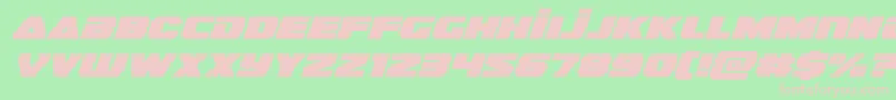 Fonte guardian2ital – fontes rosa em um fundo verde