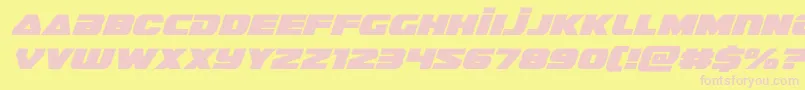 Czcionka guardian2ital – różowe czcionki na żółtym tle