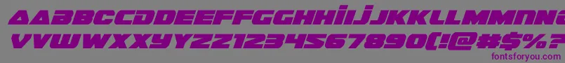 Czcionka guardian2ital – fioletowe czcionki na szarym tle