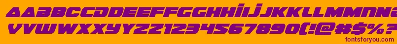 guardian2ital Font – Purple Fonts on Orange Background