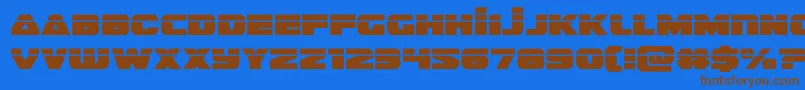 guardian2laser Font – Brown Fonts on Blue Background