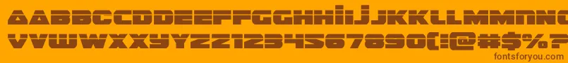 guardian2laser Font – Brown Fonts on Orange Background