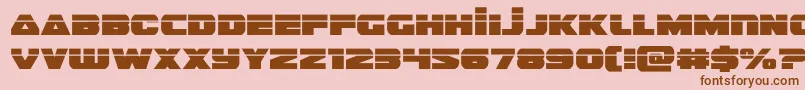 guardian2laser Font – Brown Fonts on Pink Background