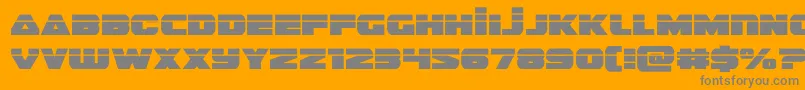 guardian2laser Font – Gray Fonts on Orange Background