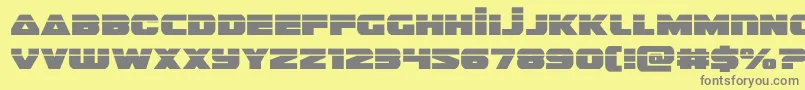 guardian2laser Font – Gray Fonts on Yellow Background