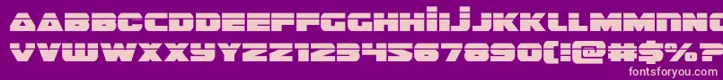 guardian2laser Font – Pink Fonts on Purple Background