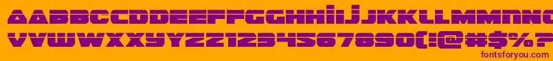 guardian2laser Font – Purple Fonts on Orange Background