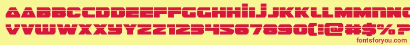 guardian2laser Font – Red Fonts on Yellow Background