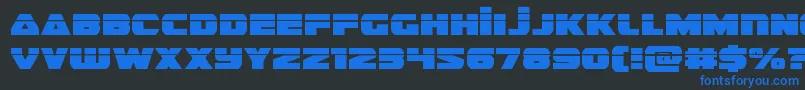 guardian2laser Font – Blue Fonts on Black Background