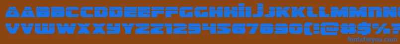 guardian2laser Font – Blue Fonts on Brown Background