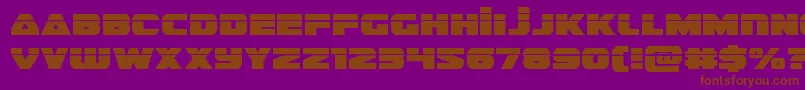 guardian2laser-Schriftart – Braune Schriften auf violettem Hintergrund