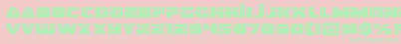 guardian2laser-Schriftart – Grüne Schriften auf rosa Hintergrund