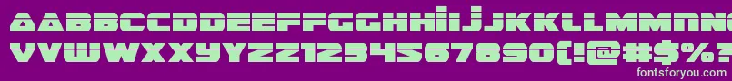guardian2laser Font – Green Fonts on Purple Background