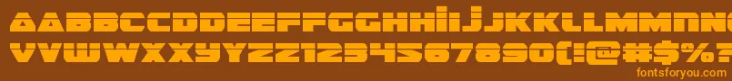guardian2laser Font – Orange Fonts on Brown Background