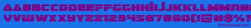 guardian2laser Font – Purple Fonts on Blue Background