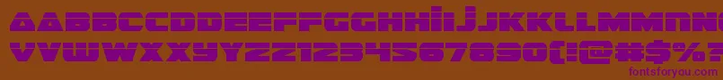 guardian2laser Font – Purple Fonts on Brown Background