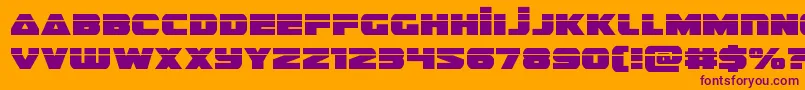 guardian2laser Font – Purple Fonts on Orange Background