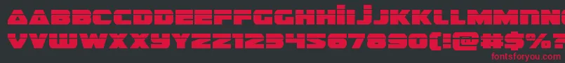 guardian2laser-Schriftart – Rote Schriften auf schwarzem Hintergrund