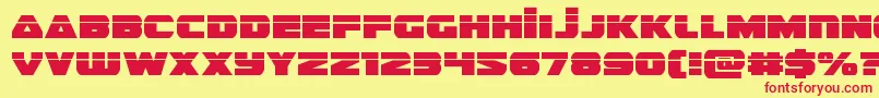guardian2laser Font – Red Fonts on Yellow Background
