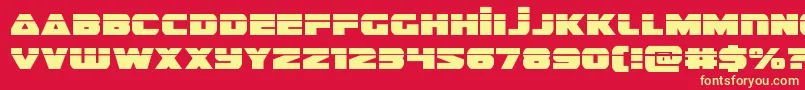 guardian2laser Font – Yellow Fonts on Red Background